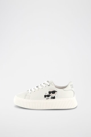 Zapatillas de piel con plataforma - Blanco - Karl Lagerfeld