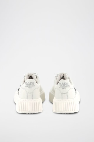 Zapatillas de piel con plataforma - Blanco - Karl Lagerfeld