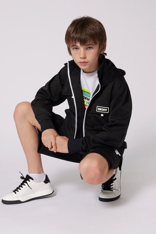 Cárdigan con capucha - Negro - DKNY