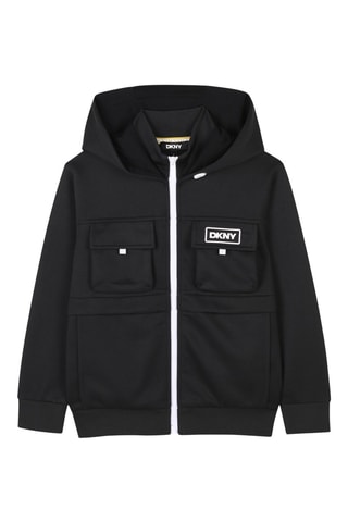 Cárdigan con capucha - Negro - DKNY