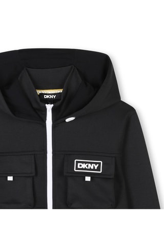 Cárdigan con capucha - Negro - DKNY