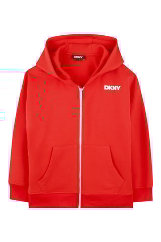 Cárdigan con capucha - Rojo - DKNY
