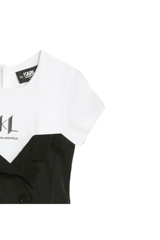 Vestido efecto doble prenda - Negro