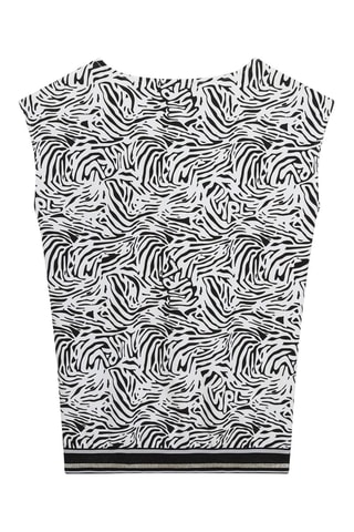 Vestido sin mangas - Negro y blanco