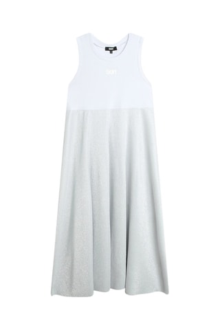 Vestido 2 en 1 - Blanco y plateado - DKNY