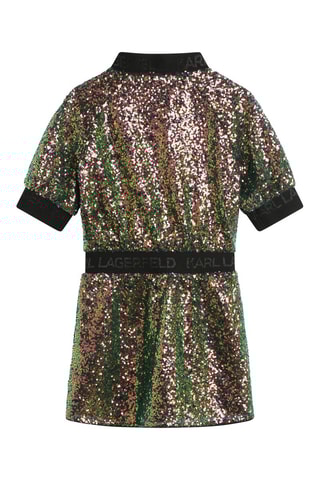 Vestido - Verde y rosa