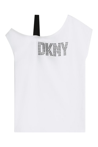 Vestido de algodón orgánico - Blanco - DKNY