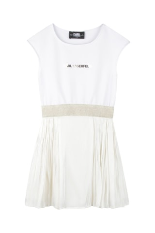 Vestido evasé sin mangas - Blanco - Karl Lagerfeld