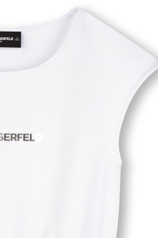 Vestido evasé sin mangas - Blanco - Karl Lagerfeld
