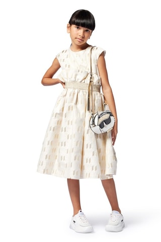 Vestido evasé - Blanco - Karl Lagerfeld