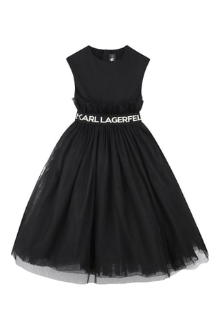 Vestido evasé sin mangas - Negro - Karl Lagerfeld