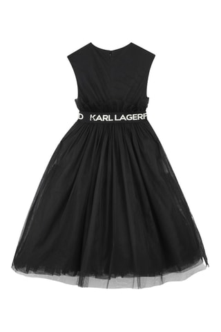 Vestido evasé sin mangas - Negro - Karl Lagerfeld
