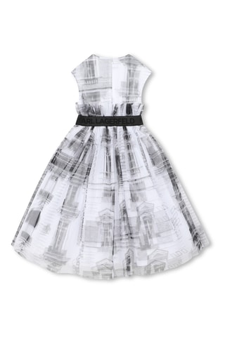 Vestido midi sin mangas - Blanco - Karl Lagerfeld