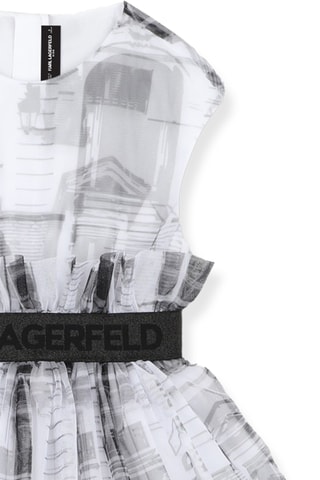 Vestido midi sin mangas - Blanco - Karl Lagerfeld