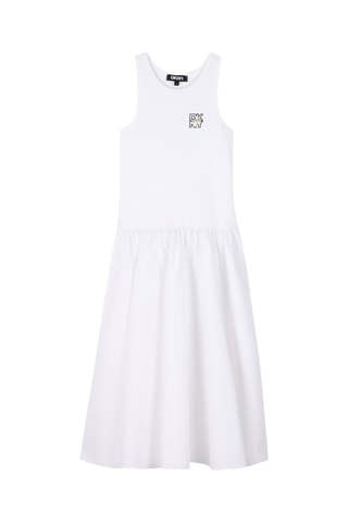 Vestido trapecio sin mangas - Blanco - DKNY