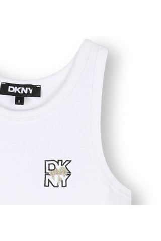 Vestido trapecio sin mangas - Blanco - DKNY