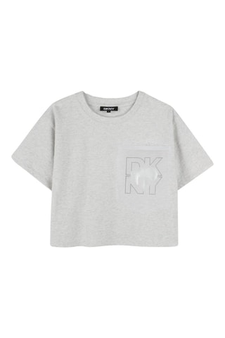 Camiseta loose - Gris claro - DKNY