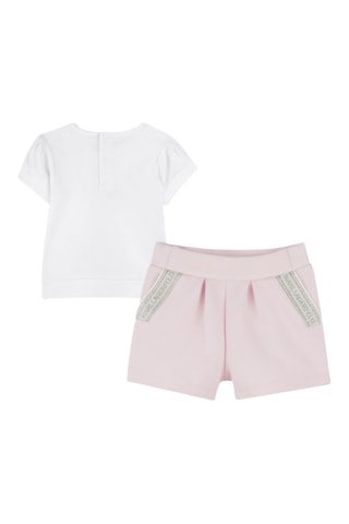 Camiseta y short - Blanco y rosa pastel - Karl Lagerfeld