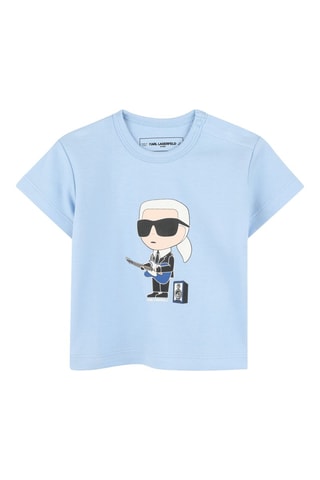 Camiseta y bermudas - Celeste y azul oscuro - Karl Lagerfeld