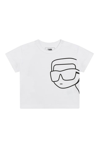 Camiseta y bermudas de algodón orgánico - Blanco y azul