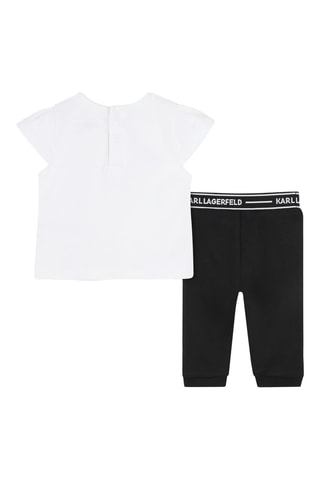 Camiseta y leggings - Blanco y negro - Karl Lagerfeld