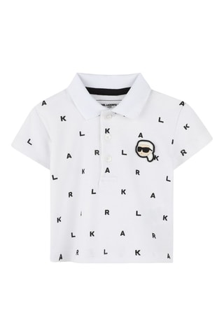 Polo y short - Blanco y beige - Karl Lagerfeld