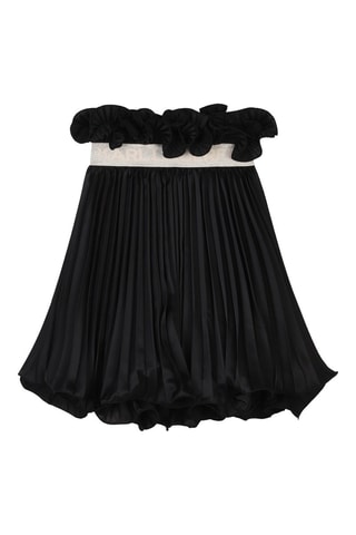 Falda avolantada plisada de talle alto - Negro - Karl Lagerfeld