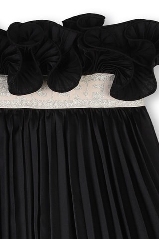 Falda avolantada plisada de talle alto - Negro - Karl Lagerfeld