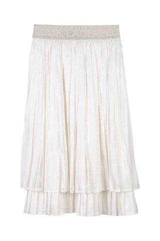Falda midi plisada - Blanco - Karl Lagerfeld