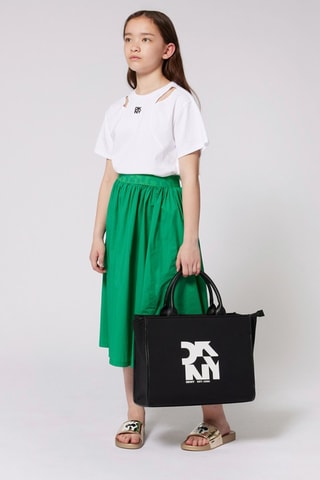 Falda midi de talle alto - Verde - DKNY