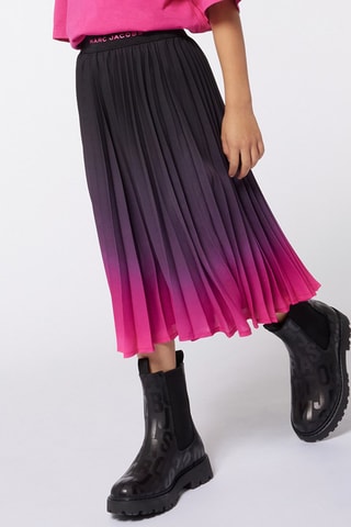 Falda plisada tie-dye - Negro y rosa - Marc jacobs
