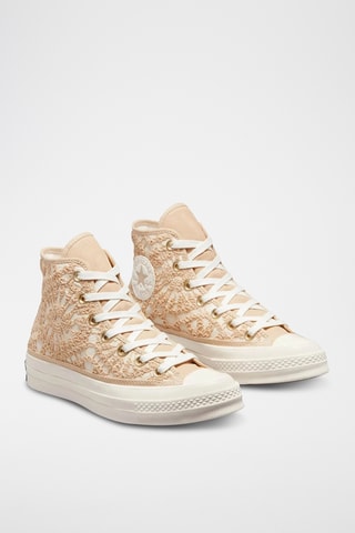 Hoge Gympen - Lichtbruin en ecru - Converse