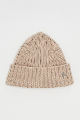 Scheerwollen en Kasjmier Muts Jigsaw - Beige