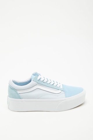 Leren Sneakers Old Skool Blauw en Wit