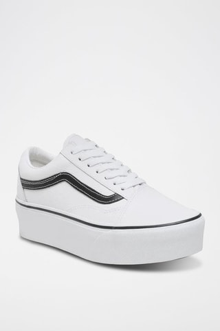 Leren Platform Sneakers UA Old Skool Stackform - Wit
