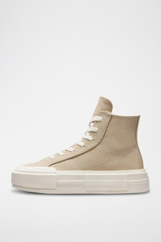 Hoge Nubuck Sneakers - Lichtbruin en Wit - Converse