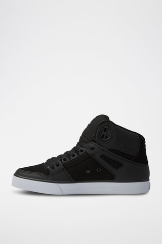 Hoge Leren Sneakers - Zwart