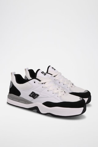 Nubuck Sneakers - Wit en Zwart