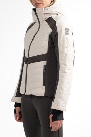 Gewatteerde Ski-jas met Capuchon Karli - Lichtbeige