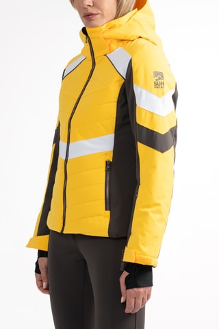 Gewatteerde Ski-jas met Capuchon Karli - Geel