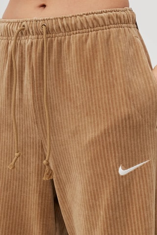 Velours Broek Hoge Taille Wide Legs - Groen - Nike