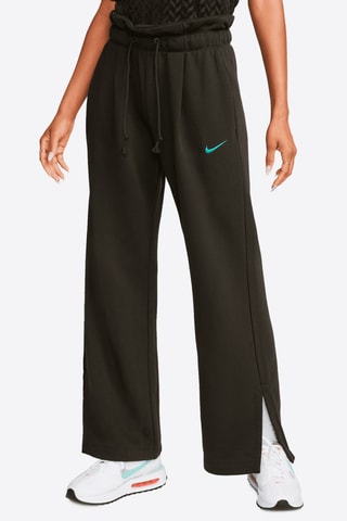 Fleece Broek Wide Legs Hoge Taille- Zwart - Nike
