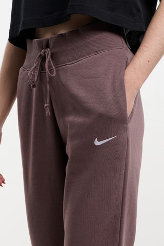 Fleece joggingbroek Midi Swoosh - Bordeauxrood 