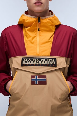 Windjack met Capuchon Rainforest - Bordeauxrood