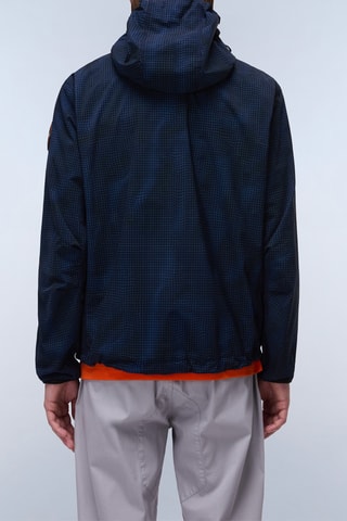 Jasje met Capuchon A Tartuca - Marineblauw en Zwart