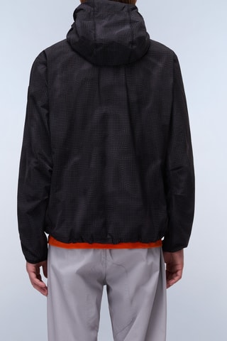 Jasje met Capuchon A Tartuca - Zwart en Oranje