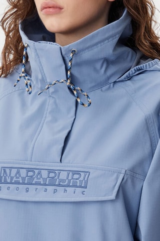 Windjack met Capuchon Rainforest - Kobaltblauw