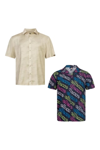 2 Overhemden - Bruin en Marineblauw - Ellesse