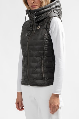 Bodywarmer met Capuchon Nyleta - Antraciet