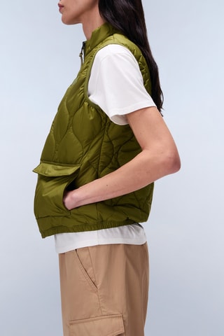 Mouwloze Gewatteerde Jas A Belle - Olijfgroen